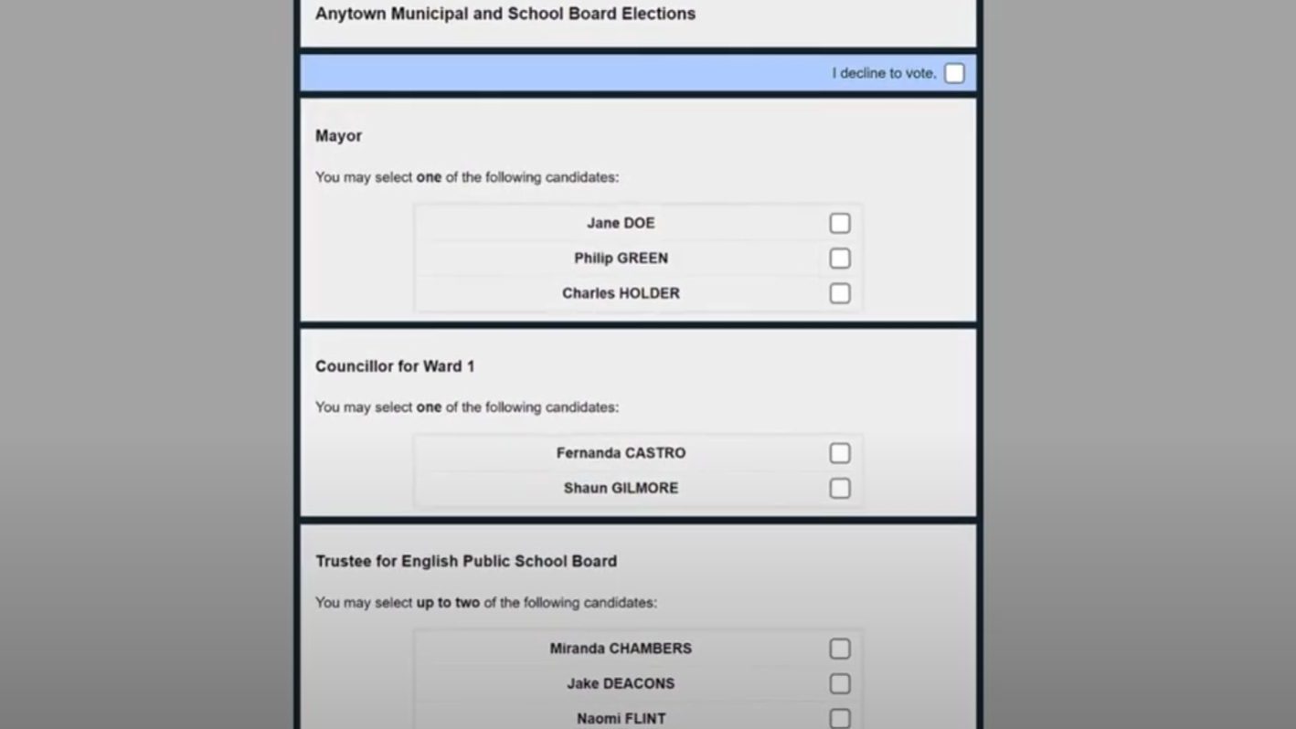 Municipal elections in Ontario